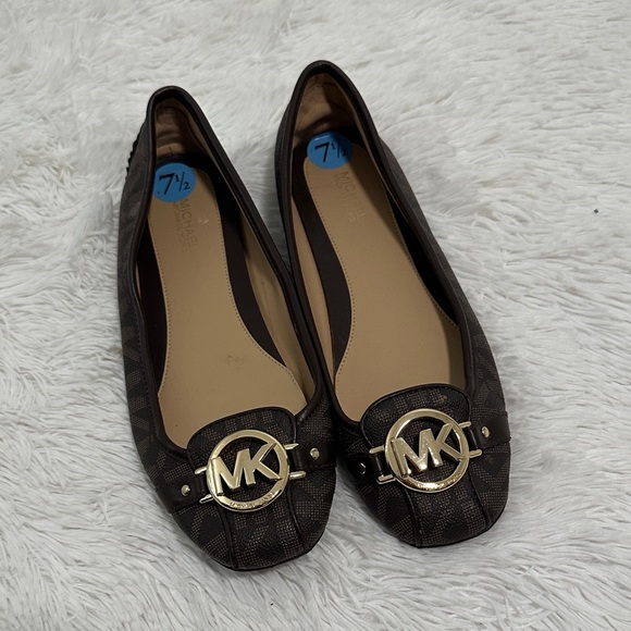 💙 Micheal Kors Logo Ballet Flats - Picture 1 of 4